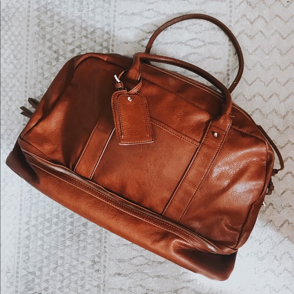 Sole Society Handbags - Sole Society | Cognac Weekender Duffle